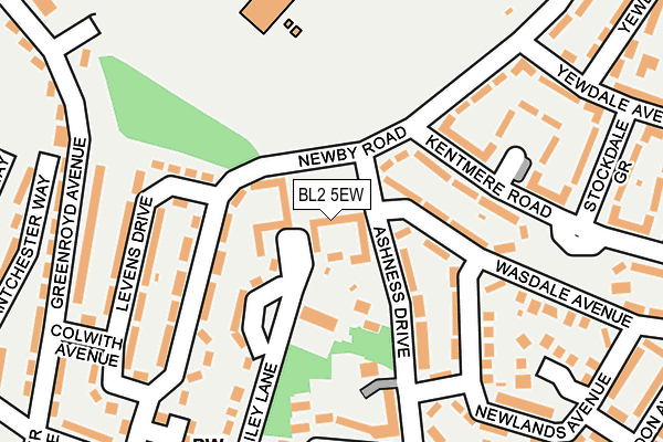 BL2 5EW map - OS OpenMap – Local (Ordnance Survey)