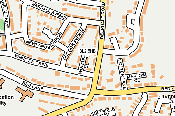 BL2 5HB map - OS OpenMap – Local (Ordnance Survey)