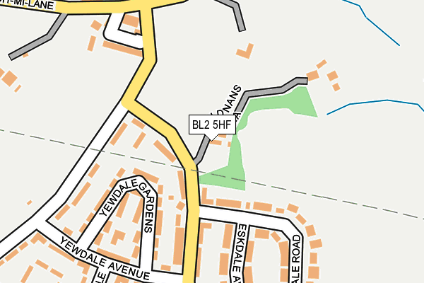 BL2 5HF map - OS OpenMap – Local (Ordnance Survey)