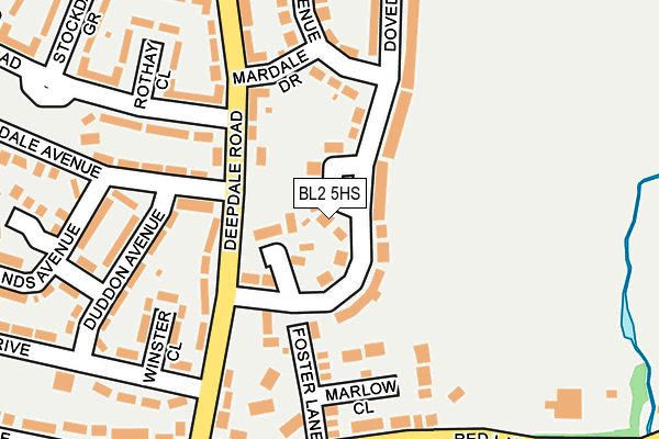 BL2 5HS map - OS OpenMap – Local (Ordnance Survey)