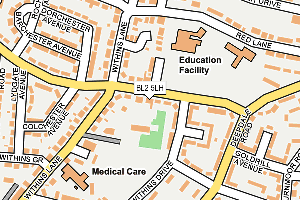 BL2 5LH map - OS OpenMap – Local (Ordnance Survey)