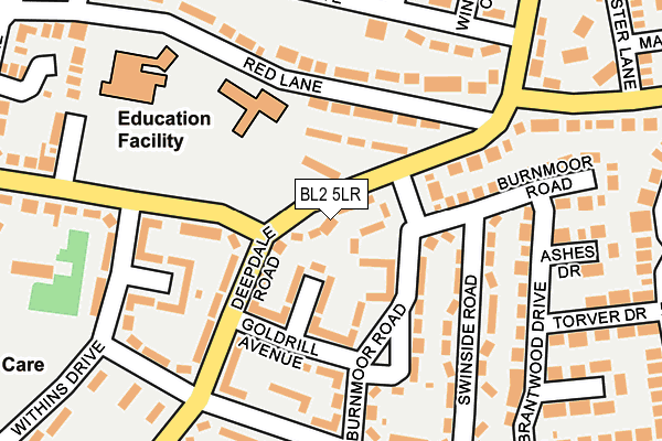 BL2 5LR map - OS OpenMap – Local (Ordnance Survey)