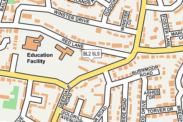 BL2 5LS map - OS OpenMap – Local (Ordnance Survey)