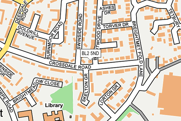 BL2 5ND map - OS OpenMap – Local (Ordnance Survey)