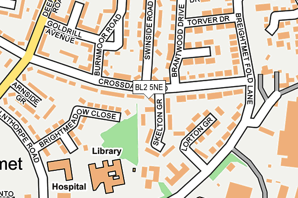 BL2 5NE map - OS OpenMap – Local (Ordnance Survey)