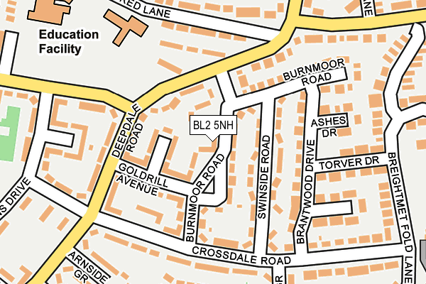 BL2 5NH map - OS OpenMap – Local (Ordnance Survey)