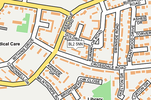 BL2 5NN map - OS OpenMap – Local (Ordnance Survey)