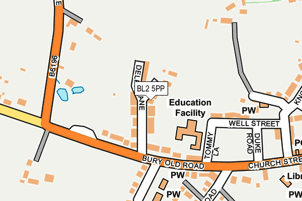 BL2 5PP map - OS OpenMap – Local (Ordnance Survey)