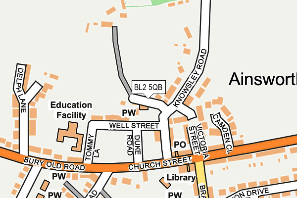 BL2 5QB map - OS OpenMap – Local (Ordnance Survey)