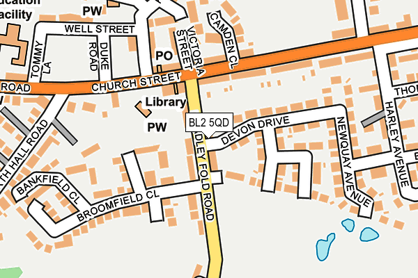 BL2 5QD map - OS OpenMap – Local (Ordnance Survey)