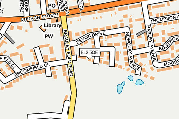 BL2 5QE map - OS OpenMap – Local (Ordnance Survey)