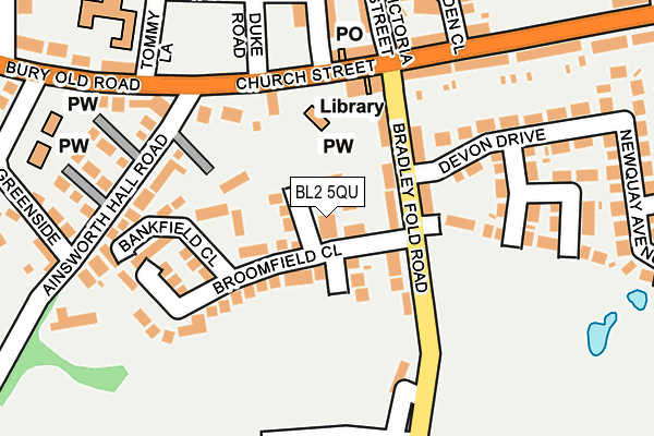 BL2 5QU map - OS OpenMap – Local (Ordnance Survey)