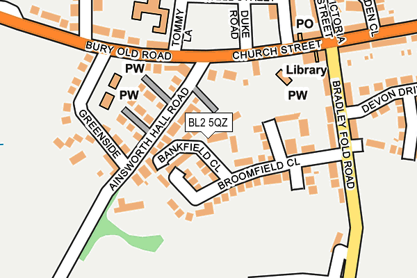 BL2 5QZ map - OS OpenMap – Local (Ordnance Survey)