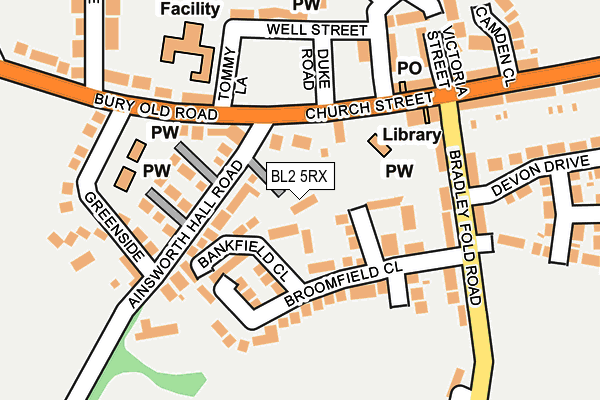 BL2 5RX map - OS OpenMap – Local (Ordnance Survey)