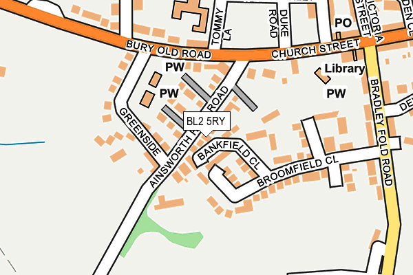 BL2 5RY map - OS OpenMap – Local (Ordnance Survey)