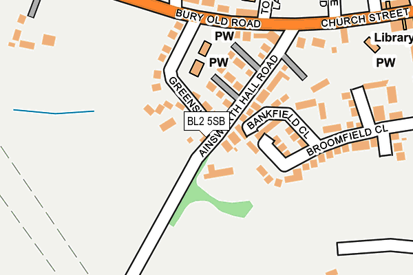 BL2 5SB map - OS OpenMap – Local (Ordnance Survey)