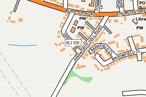 BL2 5SE map - OS OpenMap – Local (Ordnance Survey)