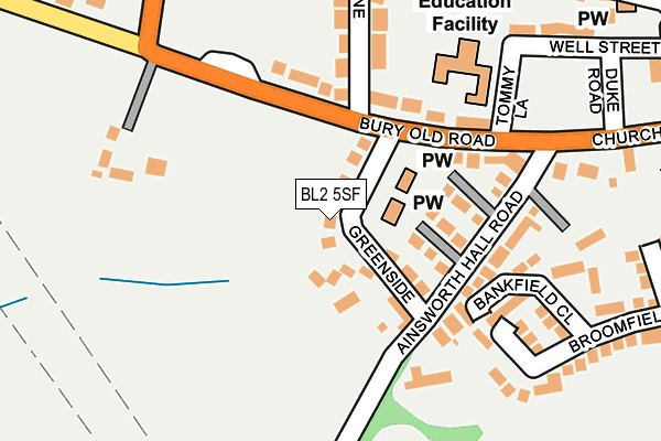 BL2 5SF map - OS OpenMap – Local (Ordnance Survey)