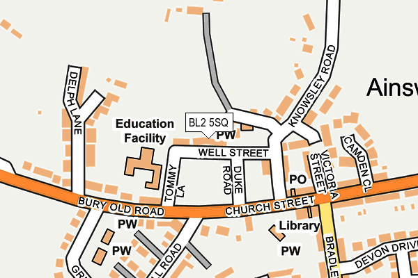 BL2 5SQ map - OS OpenMap – Local (Ordnance Survey)