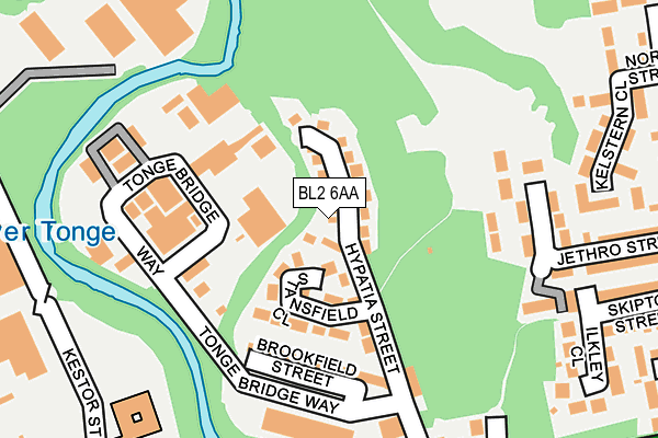 BL2 6AA map - OS OpenMap – Local (Ordnance Survey)