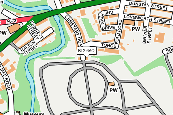 BL2 6AQ map - OS OpenMap – Local (Ordnance Survey)