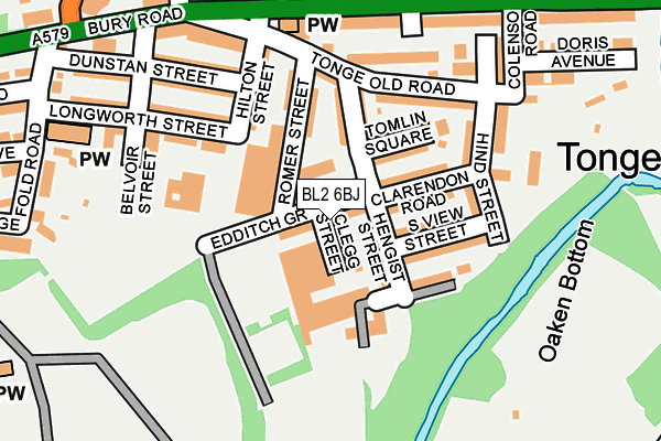 BL2 6BJ map - OS OpenMap – Local (Ordnance Survey)
