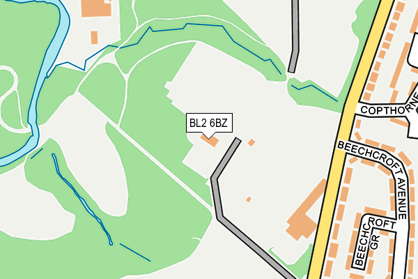 BL2 6BZ map - OS OpenMap – Local (Ordnance Survey)