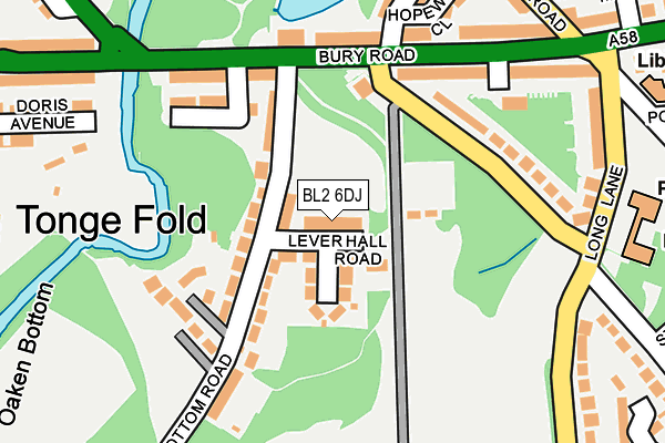 BL2 6DJ map - OS OpenMap – Local (Ordnance Survey)
