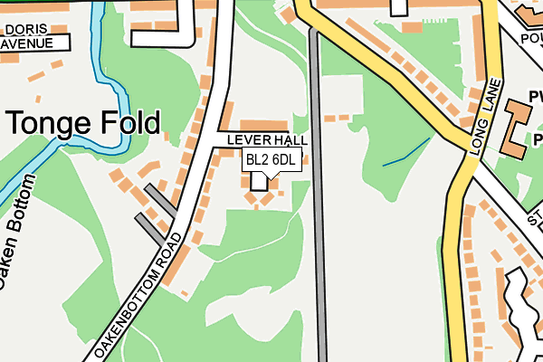 BL2 6DL map - OS OpenMap – Local (Ordnance Survey)