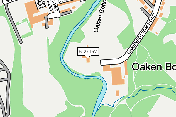 BL2 6DW map - OS OpenMap – Local (Ordnance Survey)