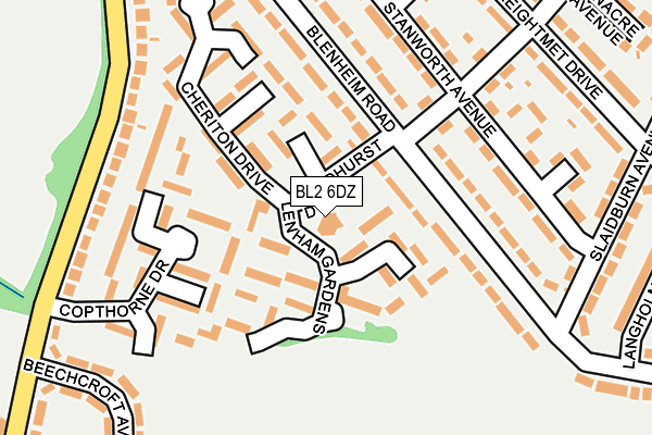 BL2 6DZ map - OS OpenMap – Local (Ordnance Survey)