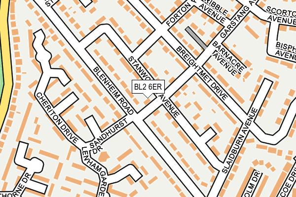 BL2 6ER map - OS OpenMap – Local (Ordnance Survey)