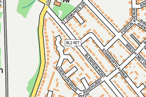 BL2 6ET map - OS OpenMap – Local (Ordnance Survey)