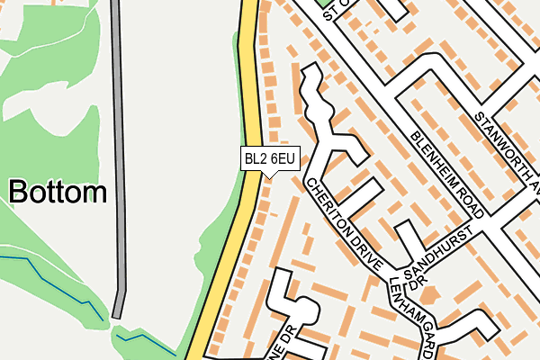 BL2 6EU map - OS OpenMap – Local (Ordnance Survey)