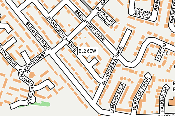 BL2 6EW map - OS OpenMap – Local (Ordnance Survey)