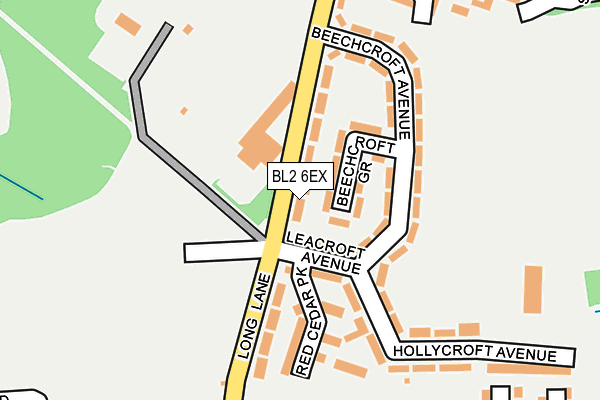 BL2 6EX map - OS OpenMap – Local (Ordnance Survey)