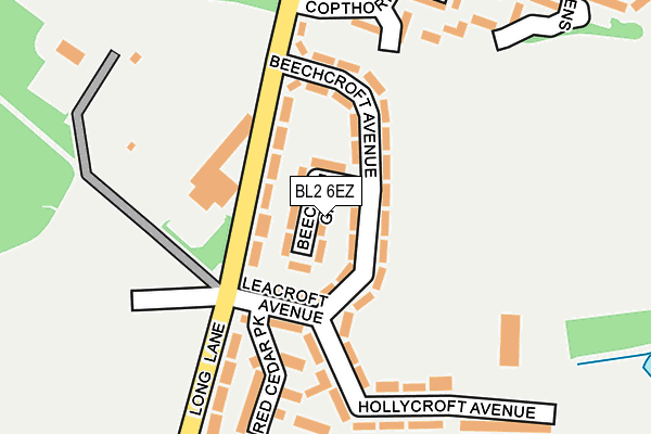 BL2 6EZ map - OS OpenMap – Local (Ordnance Survey)