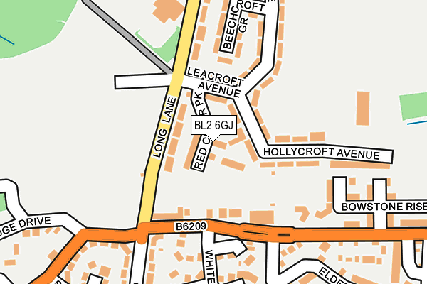BL2 6GJ map - OS OpenMap – Local (Ordnance Survey)