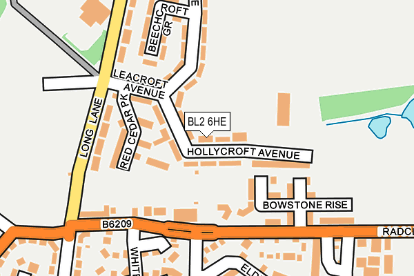 BL2 6HE map - OS OpenMap – Local (Ordnance Survey)