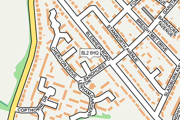 BL2 6HQ map - OS OpenMap – Local (Ordnance Survey)