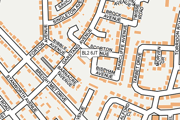 BL2 6JT map - OS OpenMap – Local (Ordnance Survey)