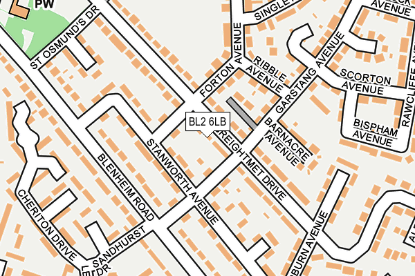 BL2 6LB map - OS OpenMap – Local (Ordnance Survey)