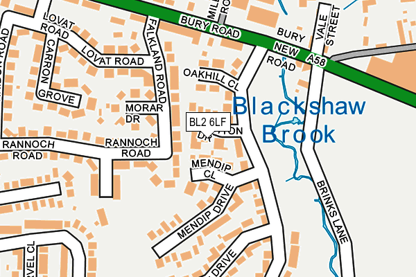 BL2 6LF map - OS OpenMap – Local (Ordnance Survey)