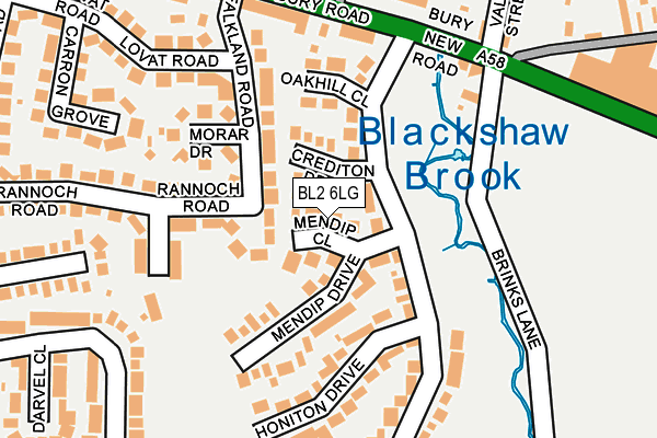 BL2 6LG map - OS OpenMap – Local (Ordnance Survey)