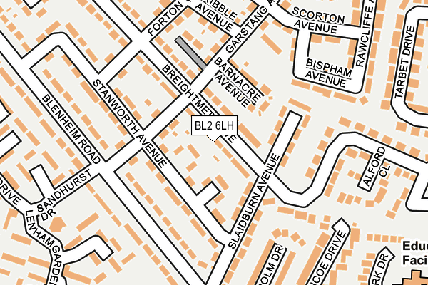BL2 6LH map - OS OpenMap – Local (Ordnance Survey)