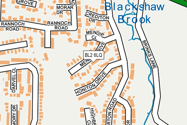 BL2 6LQ map - OS OpenMap – Local (Ordnance Survey)