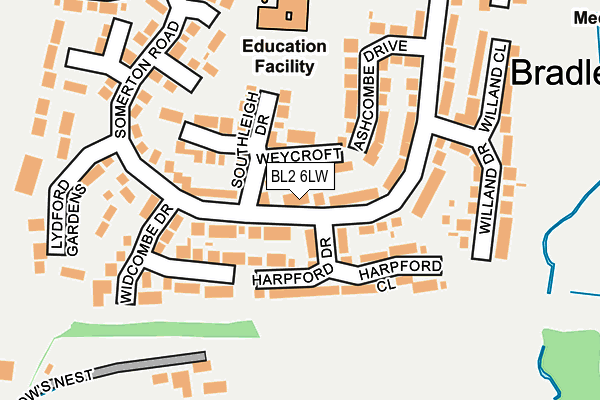 BL2 6LW map - OS OpenMap – Local (Ordnance Survey)