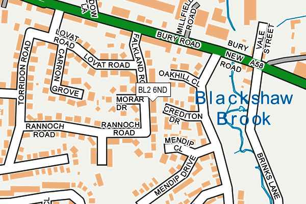 BL2 6ND map - OS OpenMap – Local (Ordnance Survey)