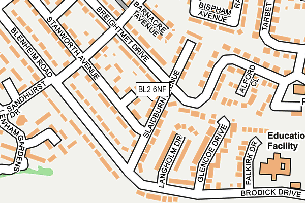 BL2 6NF map - OS OpenMap – Local (Ordnance Survey)