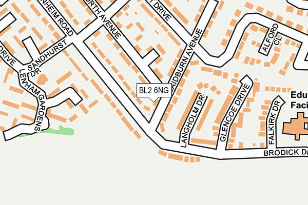 BL2 6NG map - OS OpenMap – Local (Ordnance Survey)